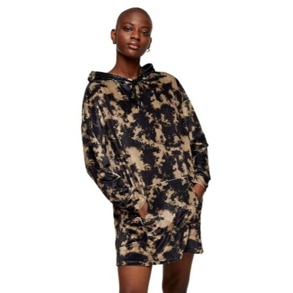Nwt Topshop Hooded Sweatshirt Dress 